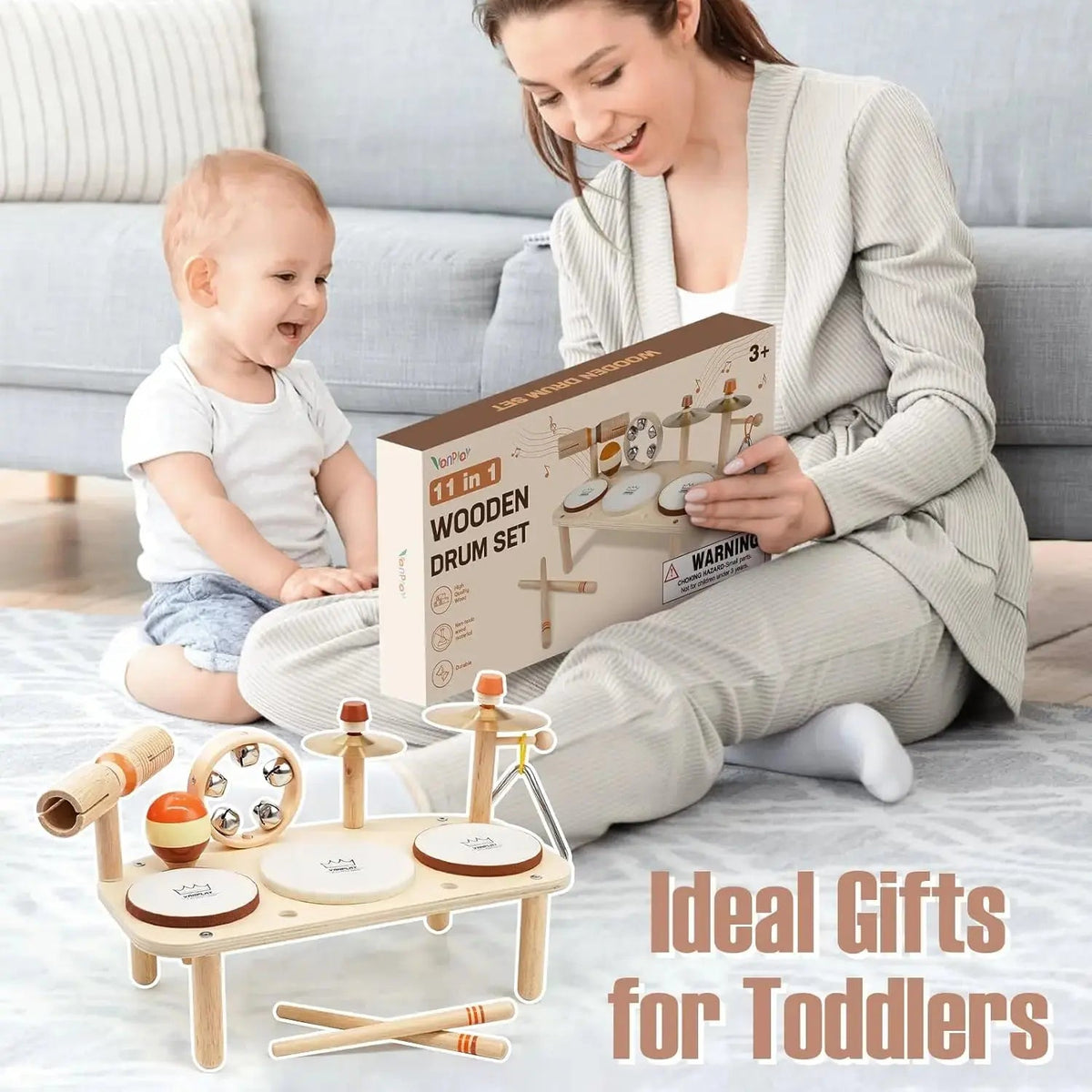 Rhythm Station – Wooden 11-in-1 Musical Table &amp; Drum Set