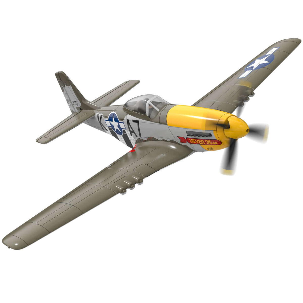 P51D RC Airplane, 4-Channel Brushless Motor, XPilot Stabilizer, 2.4GHz Remote