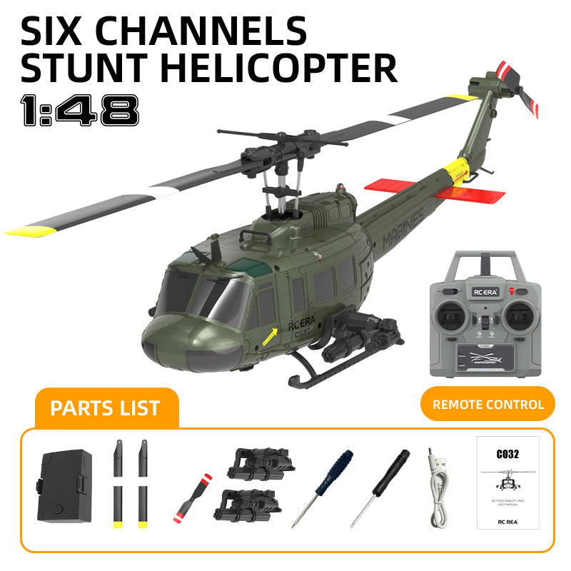 RC ERA C032 UH-1 Huey 6CH RC Helicopter with Smart Positioning &amp; 3D Stunt Flight