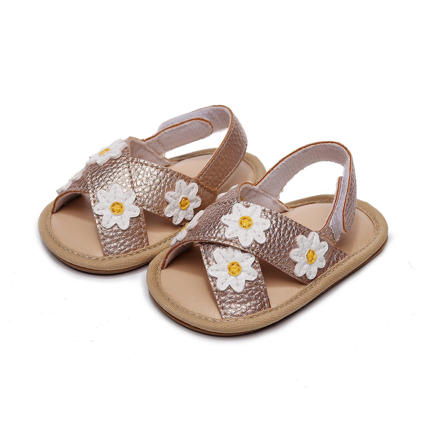 LittleMaylah™ Floral Cross-Strap Kids Sandals