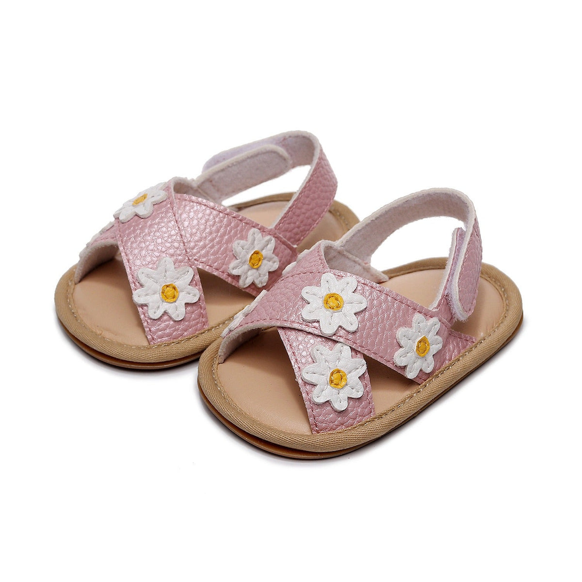 LittleMaylah™ Floral Cross-Strap Kids Sandals