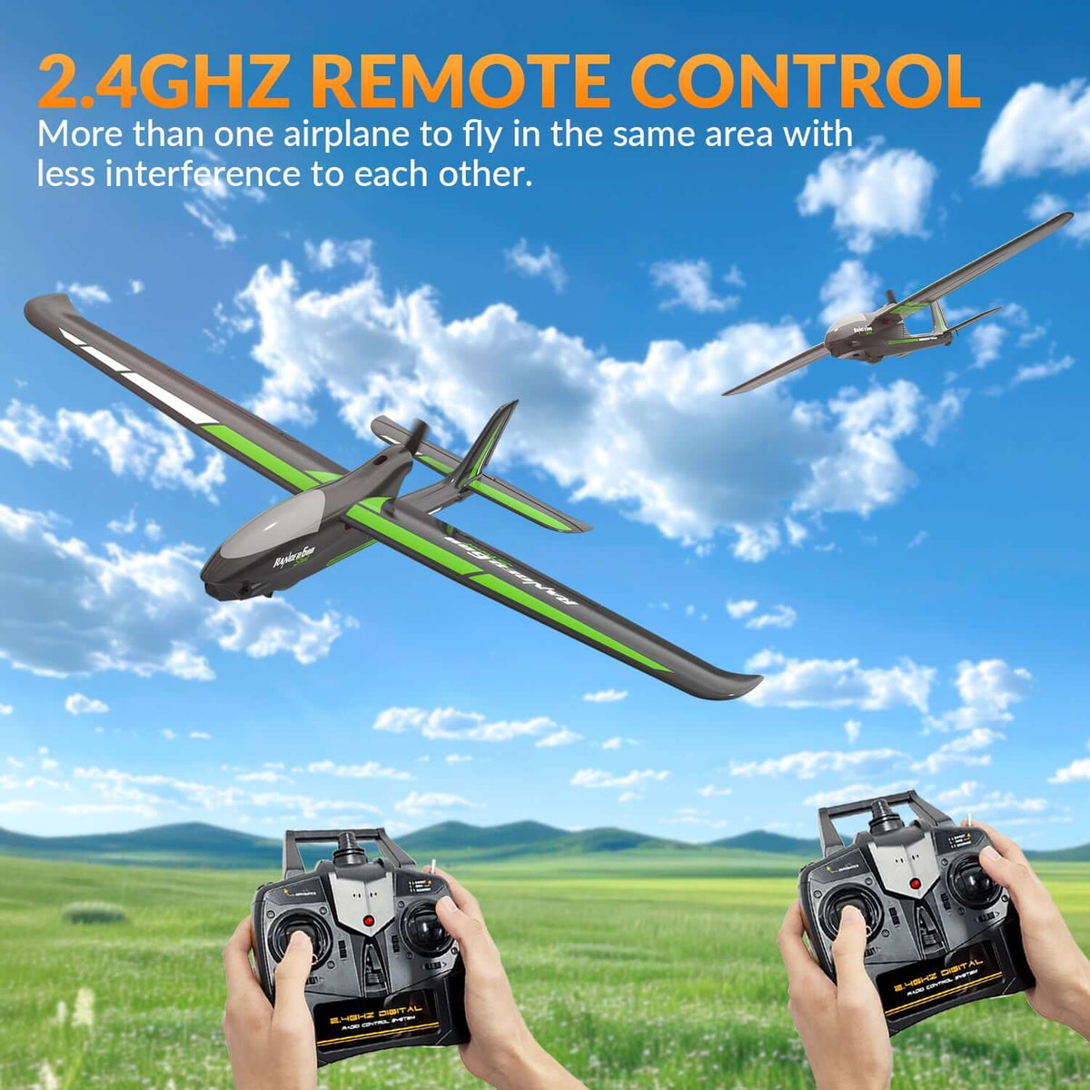 Ranger 600 RC Airplane - 4-Channel, 40 Min Flight, Dual Batteries, Beginner Friendly
