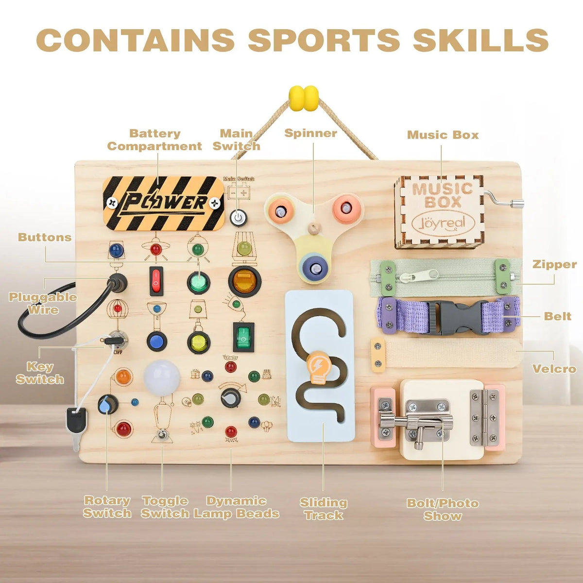 Montessori Busy Board for Early Learning Kids