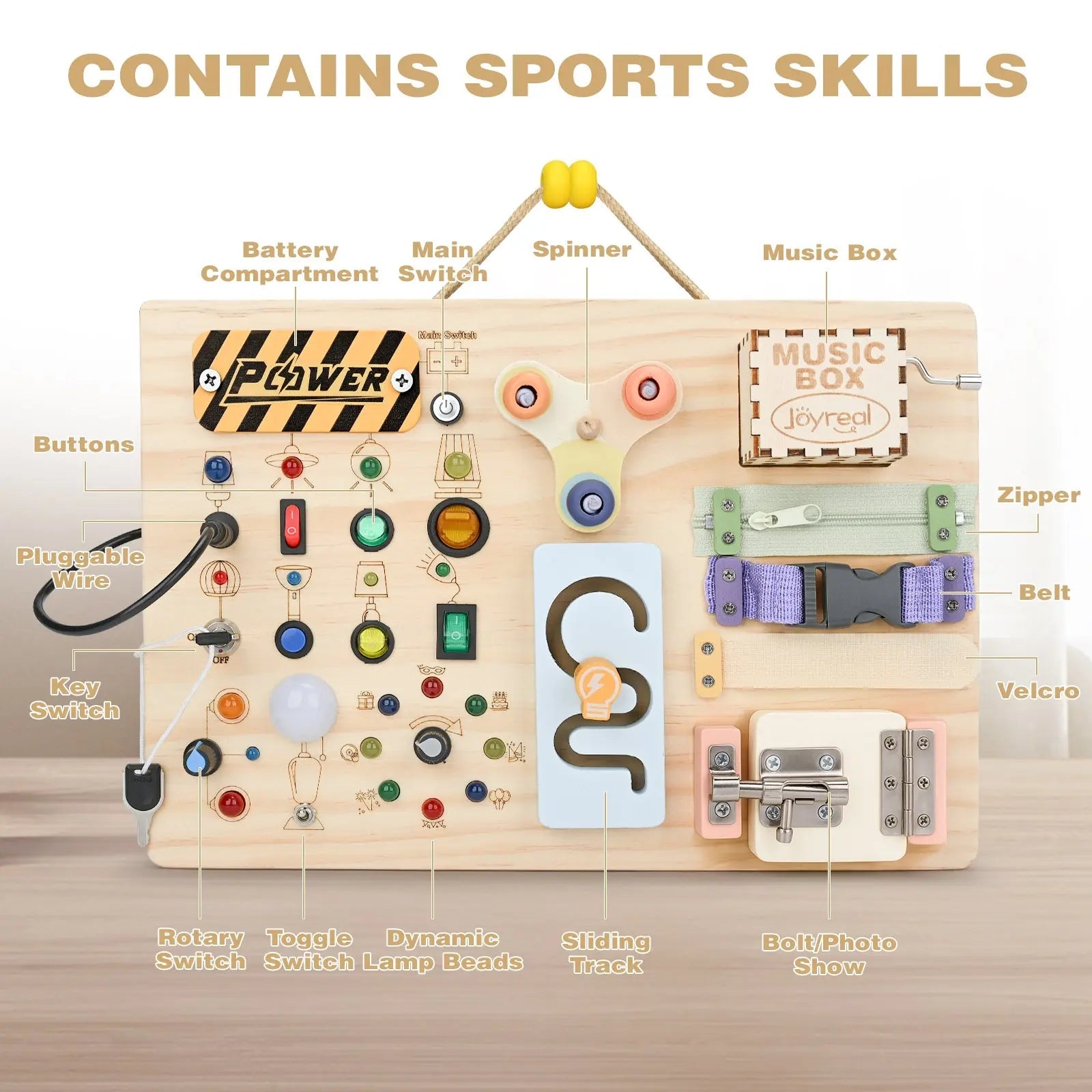 Montessori Busy Board for Early Learning Kids