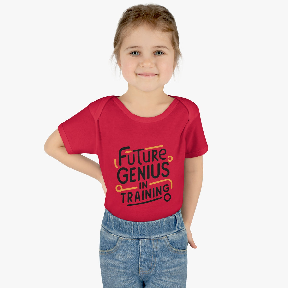 "Future genius in training" Infant Baby Rib Bodysuit