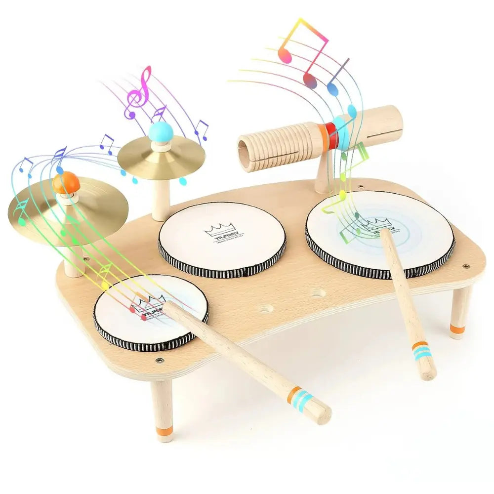 Little Beat Makers – 8-in-1 Wooden Music Table & Drum Set