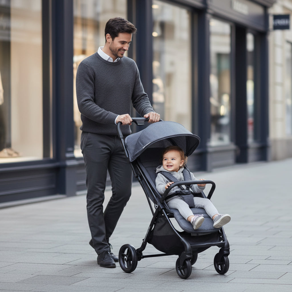 Be Cool Quick Fold Luxe Compact Fold Stroller &amp; Footmuff / Liner 0-22kg, 0-4 years