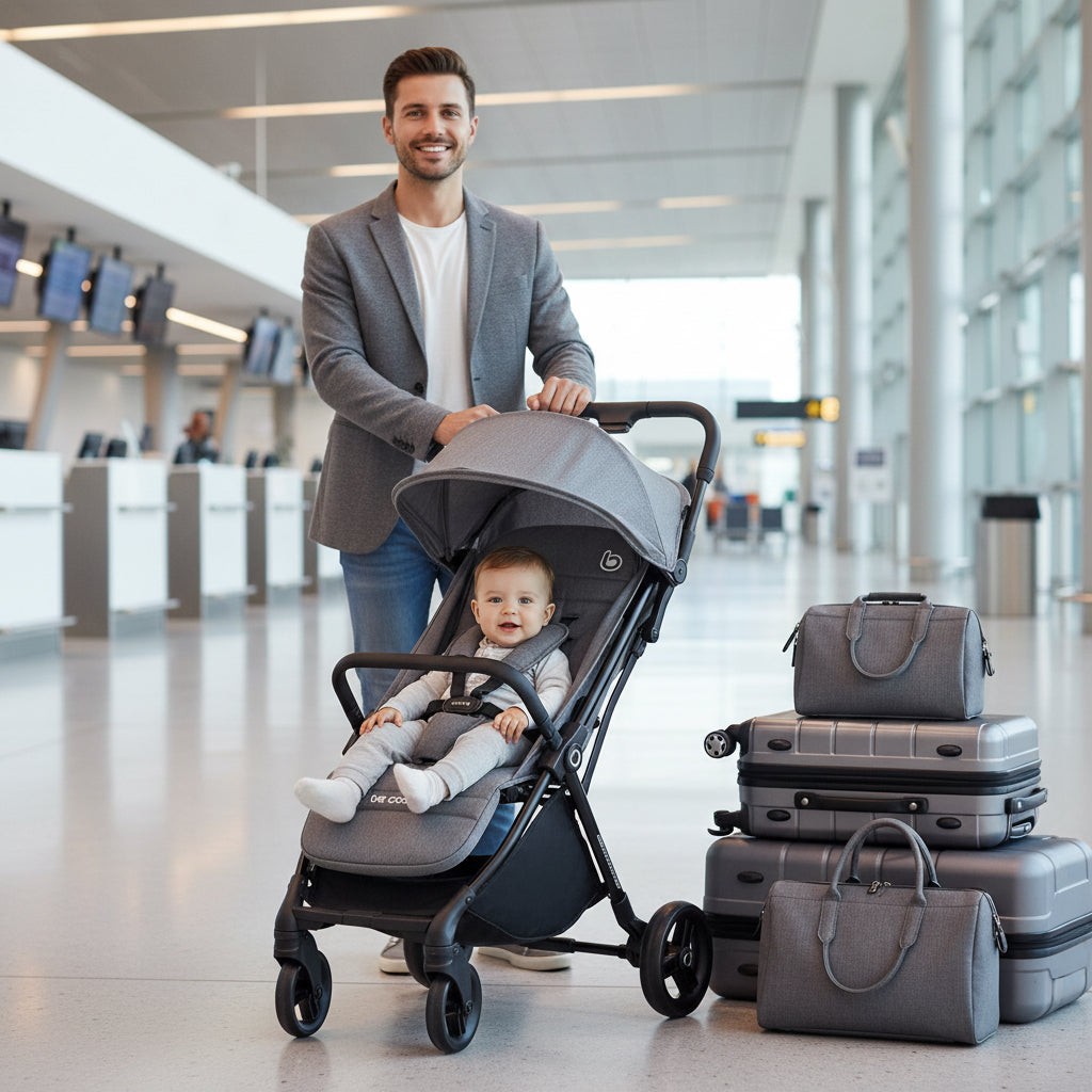 Be Cool Quick Fold Luxe Compact Fold Stroller &amp; Footmuff / Liner 0-22kg, 0-4 years