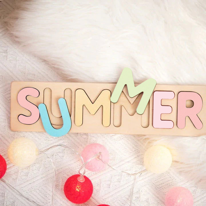 Only Letters Name Puzzle, Custom Puzzle For Toddler, Wooden Montessori Toys, Personalized Baby Gifts, First Christmas Gifts For Kids, 1st birthday gifts idea NP03