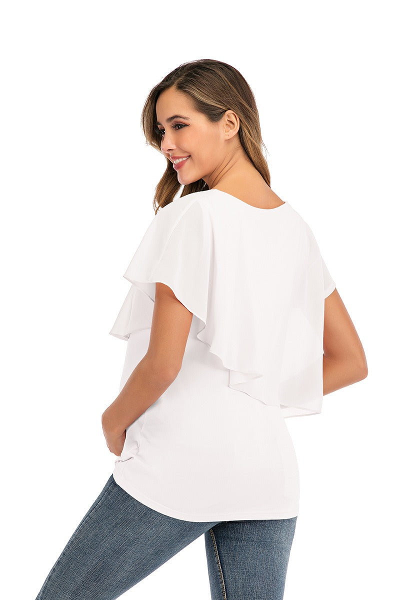 LittleMaylah™ Summer Maternity &amp; Nursing Chiffon Top