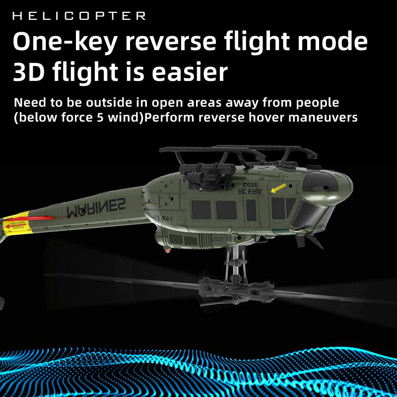 RC ERA C032 UH-1 Huey 6CH RC Helicopter with Smart Positioning &amp; 3D Stunt Flight