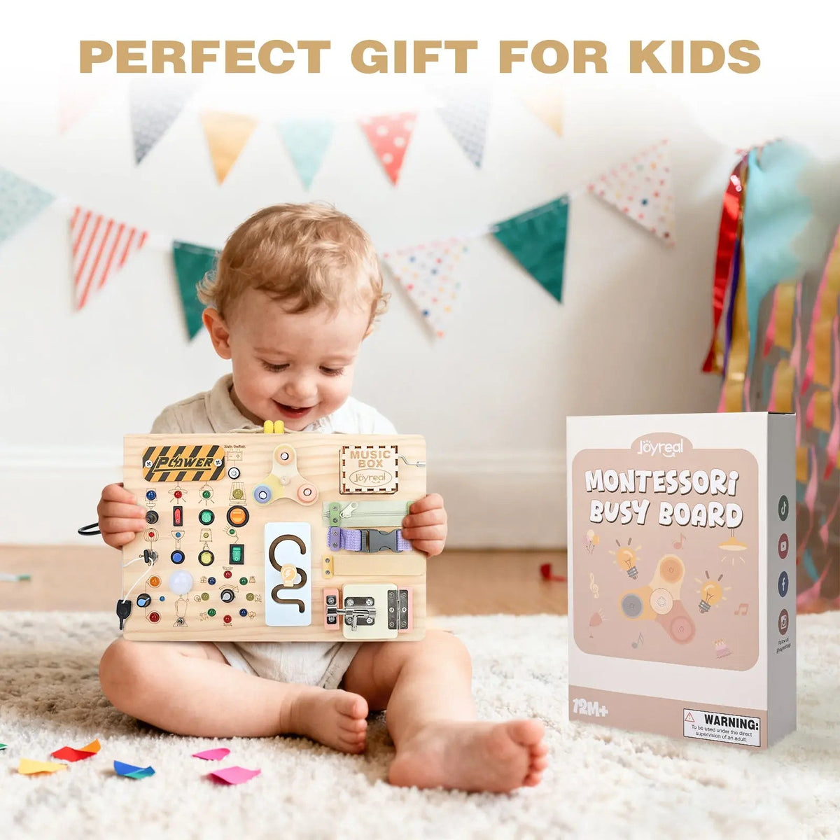 Montessori Busy Board for Early Learning Kids