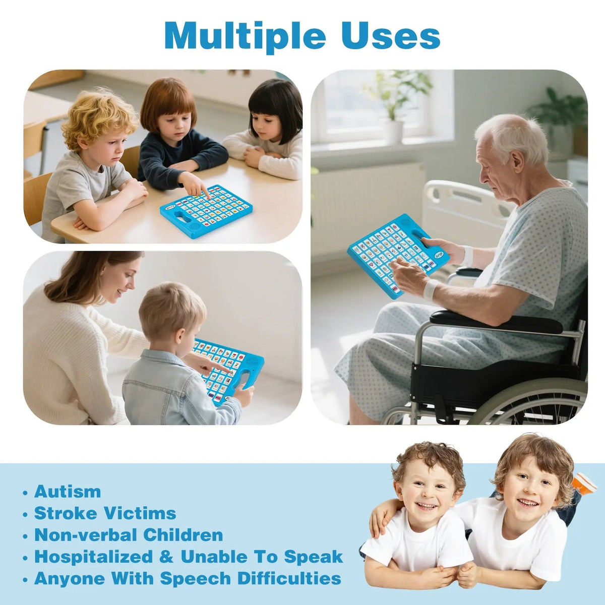 Plus AAC Communication Board for Speech Support Language Learning