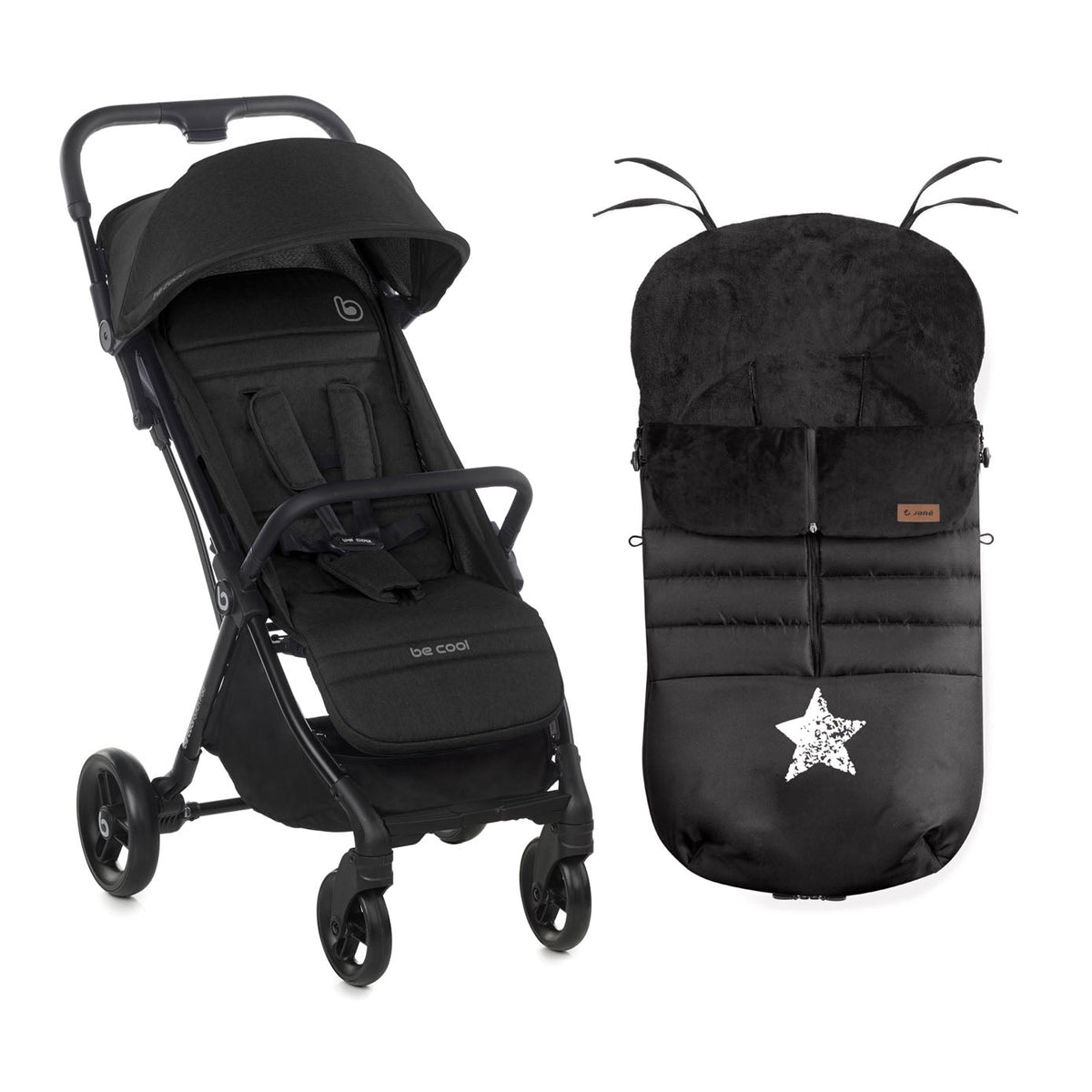 Be Cool Quick Fold Luxe Compact Fold Stroller &amp; Footmuff / Liner 0-22kg, 0-4 years