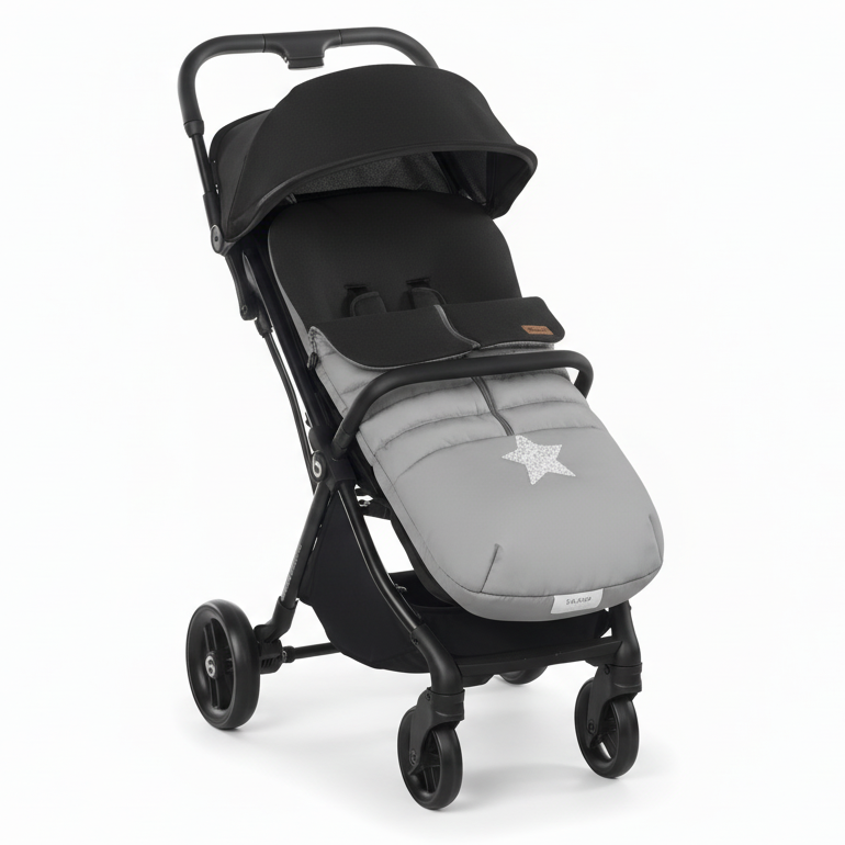 Be Cool Quick Fold Luxe Compact Fold Stroller &amp; Footmuff / Liner 0-22kg, 0-4 years