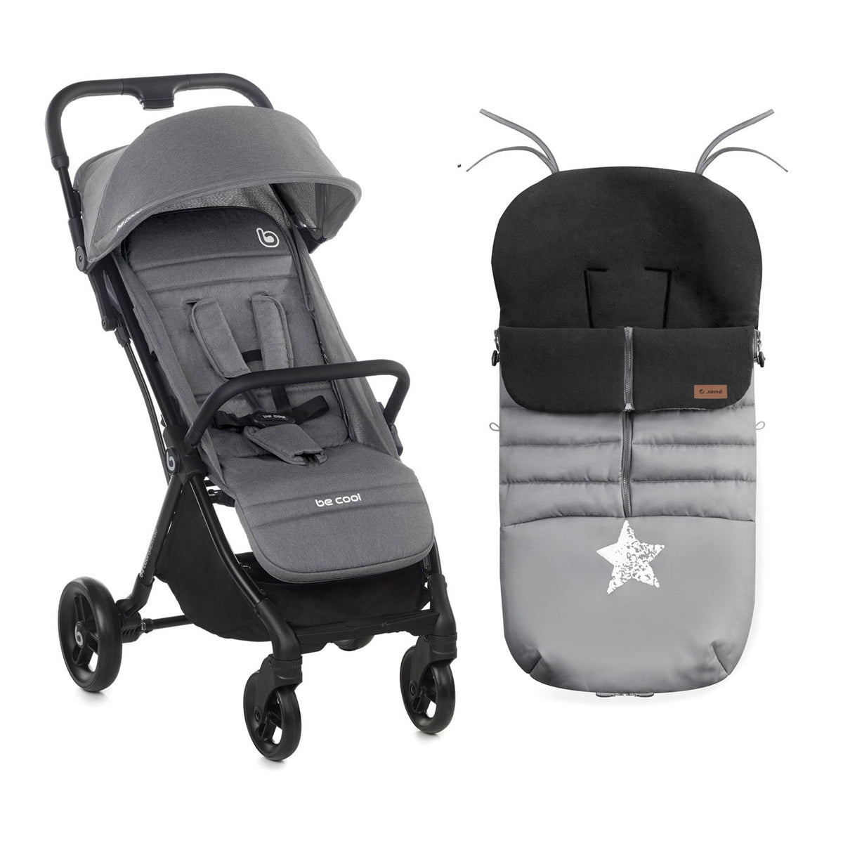 Be Cool Quick Fold Luxe Compact Fold Stroller &amp; Footmuff / Liner 0-22kg, 0-4 years