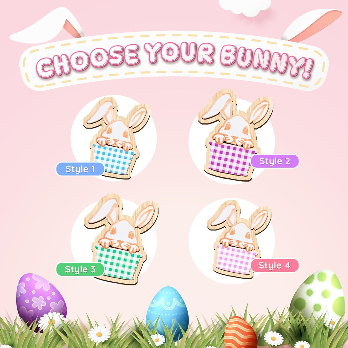 Personalized Easter Bunny Money Holder, Wooden Easter Gifts Idea For Kids MH04