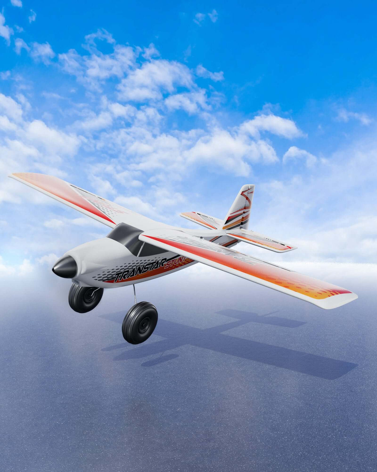 VolantexRC Trainstar 500mm Brushless RC Plane 2S/3S Power RTF – Green/Orange