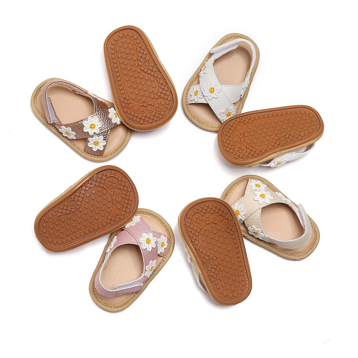 LittleMaylah™ Floral Cross-Strap Kids Sandals