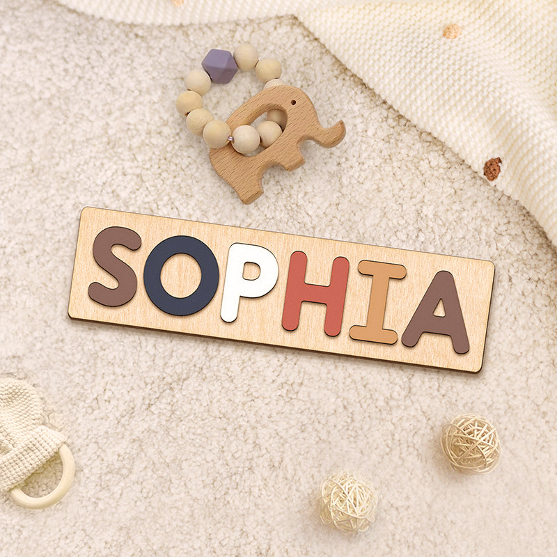 Only Letters Name Puzzle, Custom Puzzle For Toddler, Wooden Montessori Toys, Personalized Baby Gifts, First Christmas Gifts For Kids, 1st birthday gifts idea NP03