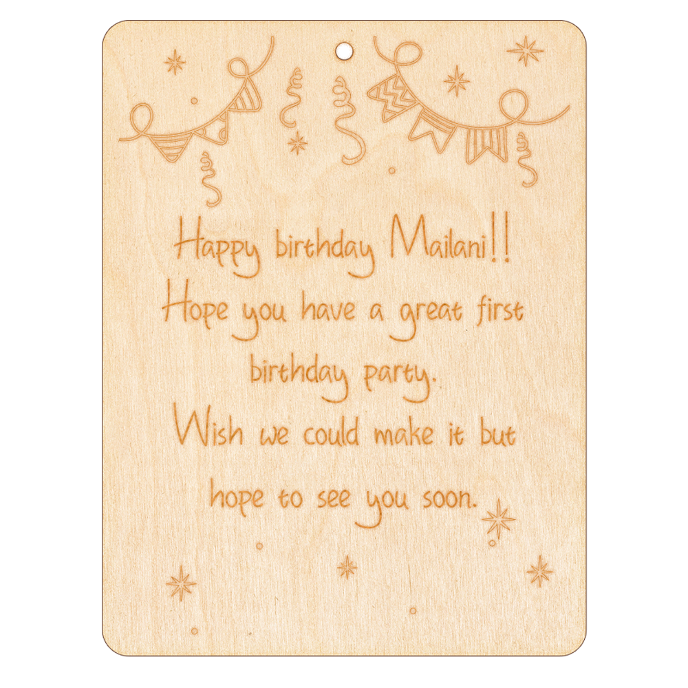 Custom Wooden Card