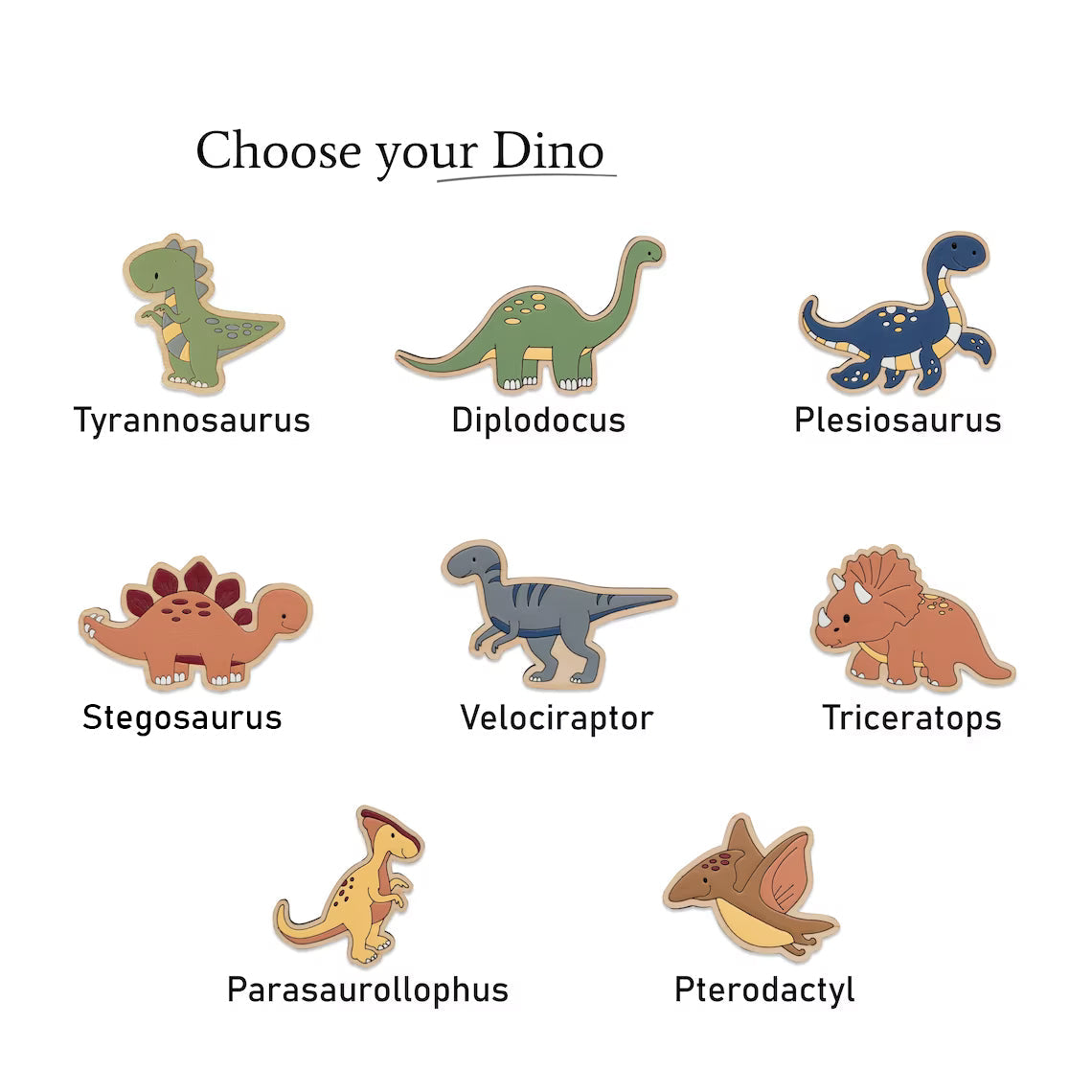 Cute Dinosaurs Name Puzzle For Toddlers, Baby Name Wooden Puzzle, Wooden Montessori Toys, 1st Birthday Gifts For Kids, First Christmas Gifts idea NP07
