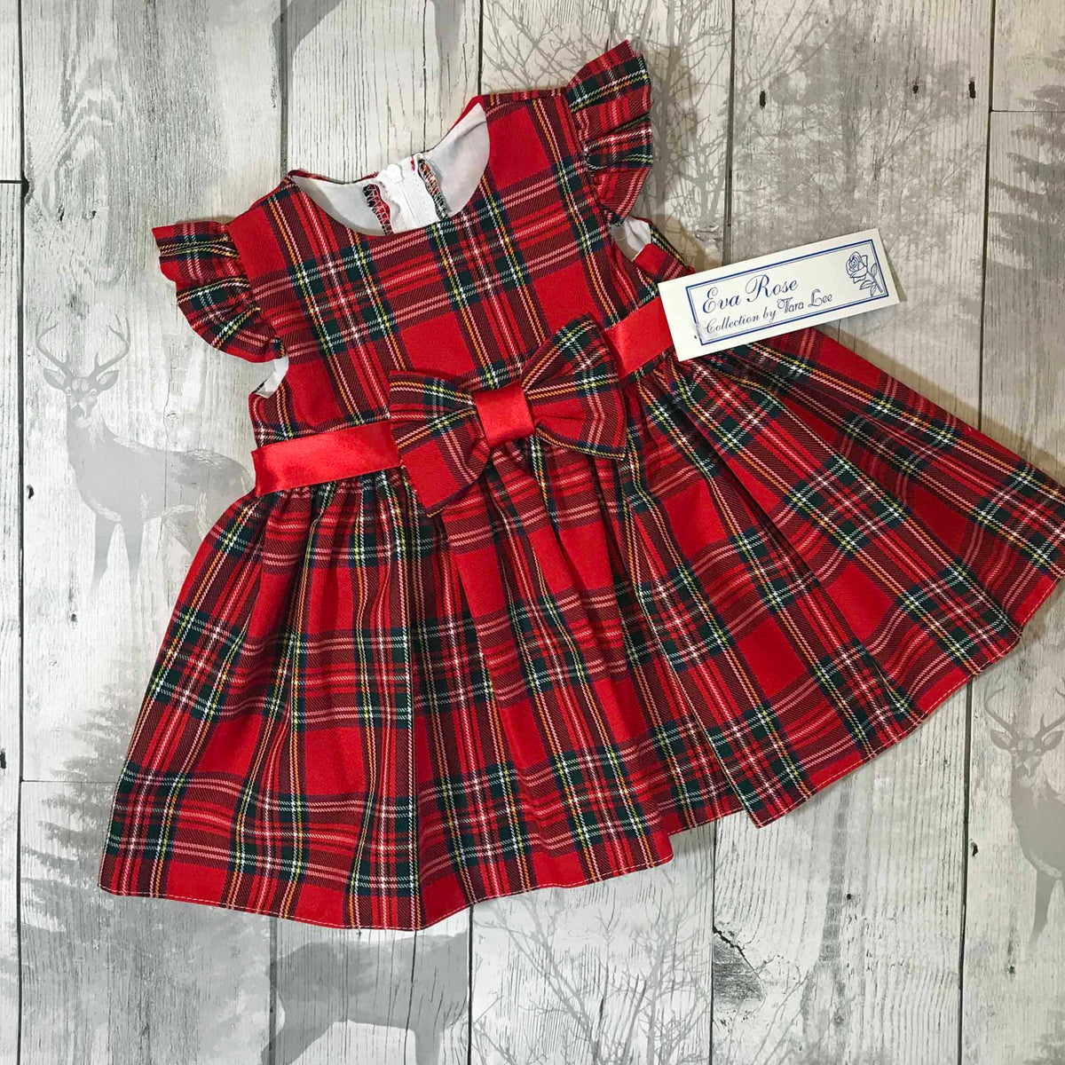 Baby Girls Red Tartan Dress