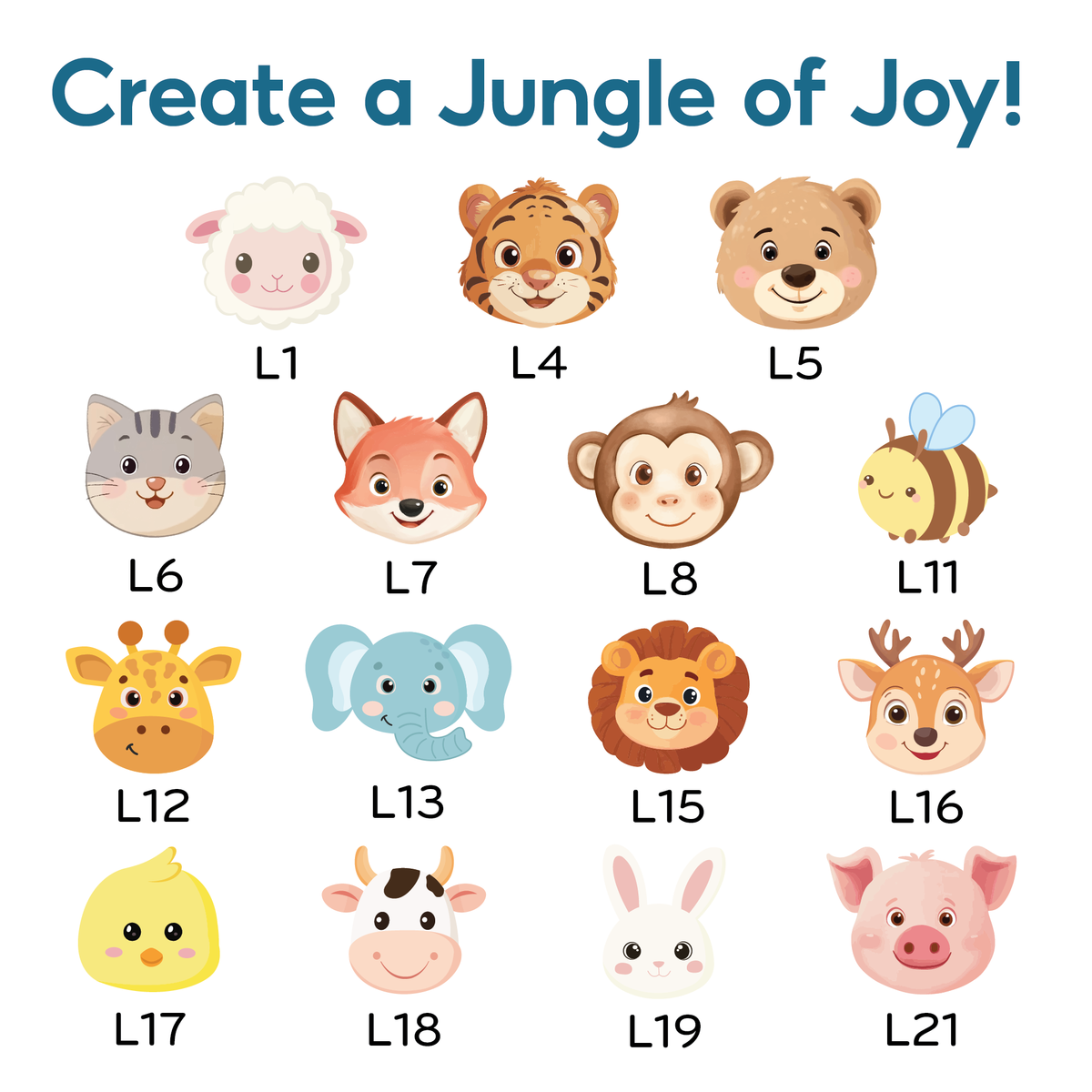 Animal Name Puzzle for Kids, Wooden Toddler Puzzle with Story-Themed Elements, Custom Gifts For 1-3 Year Old, Nursery Decor NP53