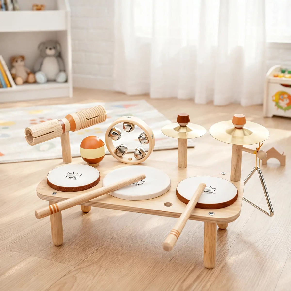 Rhythm Station – Wooden 11-in-1 Musical Table &amp; Drum Set