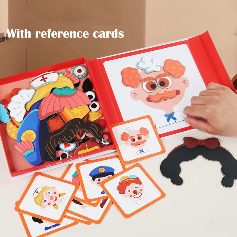 Educational facial expression learning puzzle for children