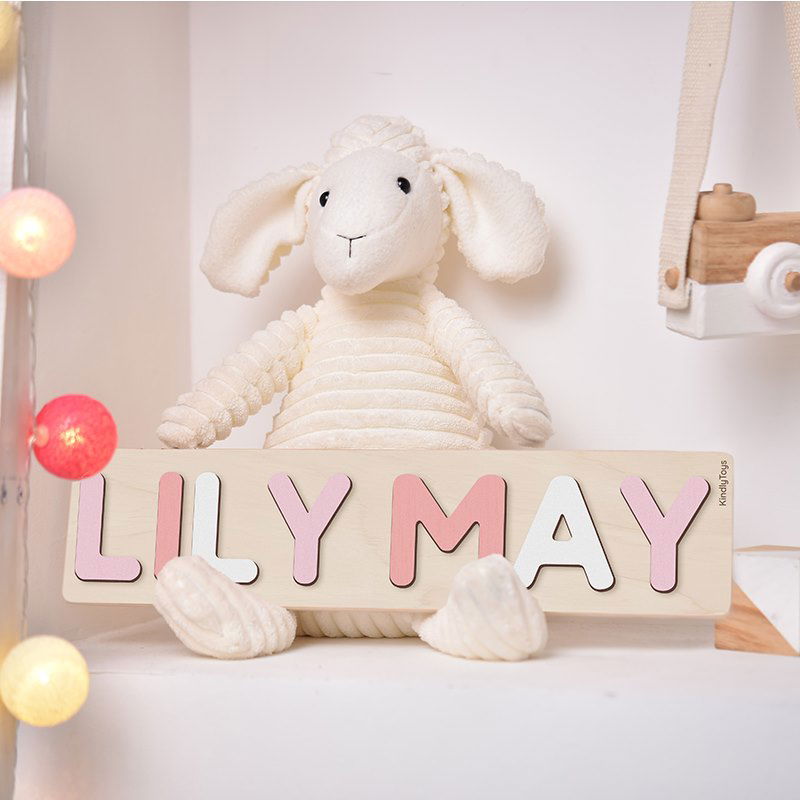 Only Letters Name Puzzle, Custom Puzzle For Toddler, Wooden Montessori Toys, Personalized Baby Gifts, First Christmas Gifts For Kids, 1st birthday gifts idea NP03