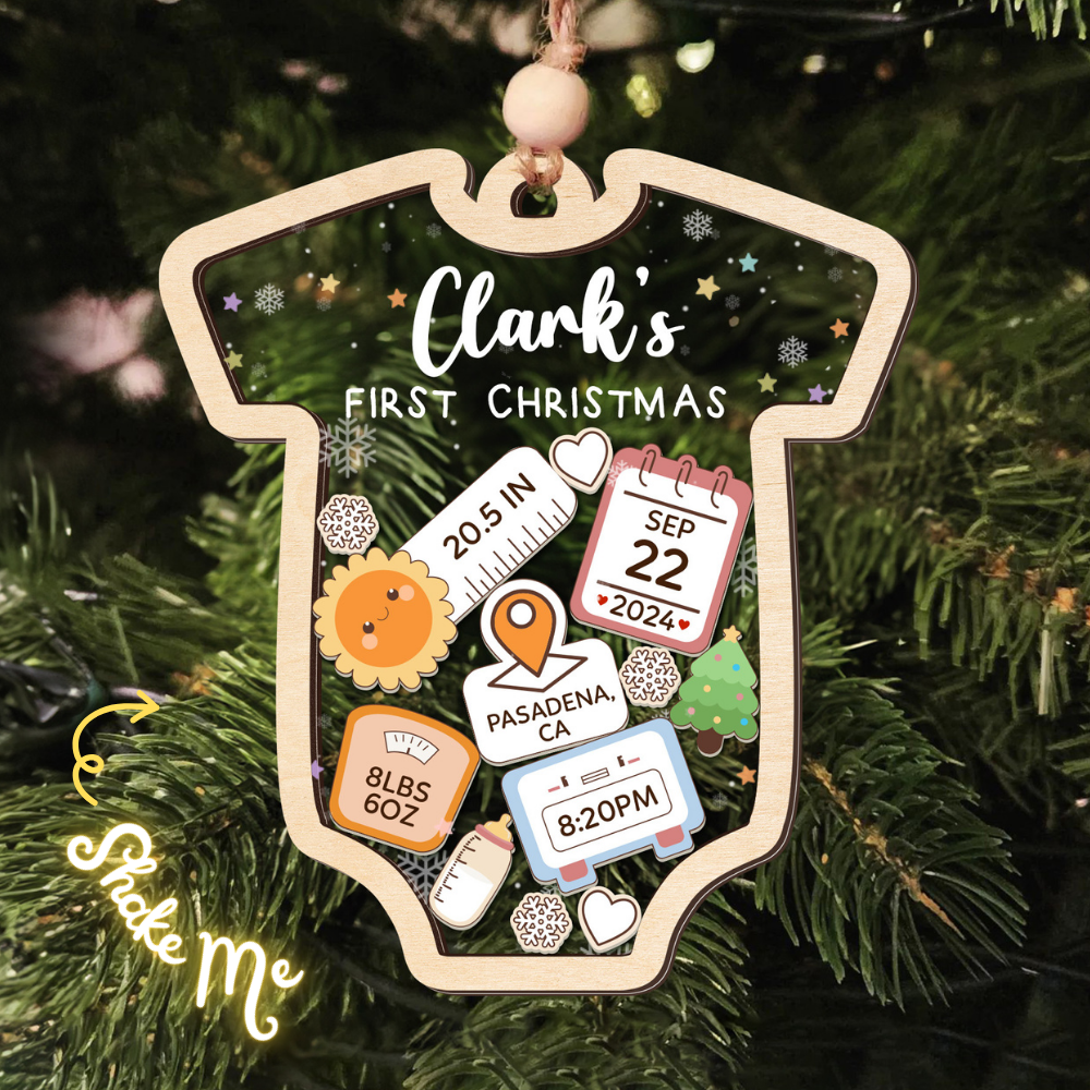 Personalized Baby 1st Christmas Ornament, Baby's First Christmas Ornament 2025 CF143