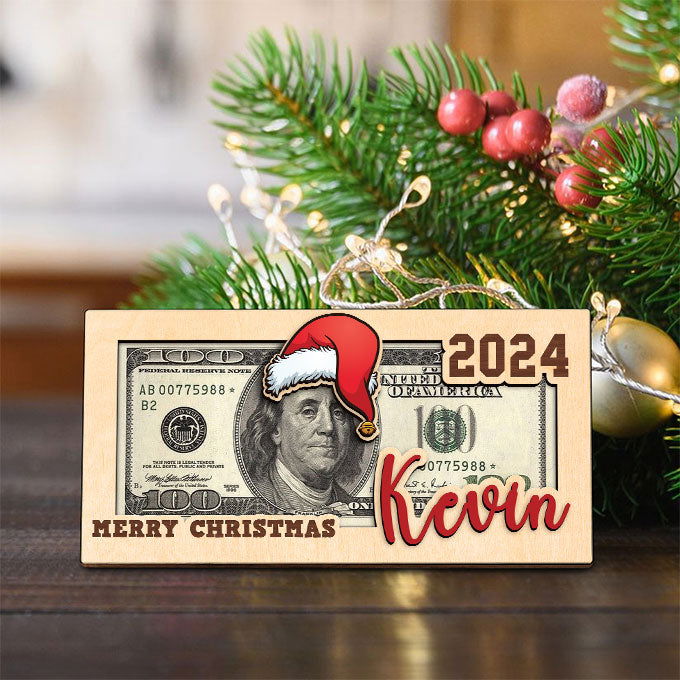 Personalized Christmas Money Holders, Christmas Party Cash Holder Gift, Santa Money Cards MH43