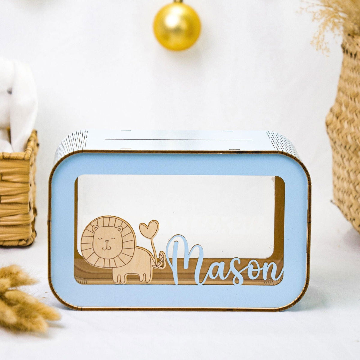 Personalized Piggy Bank For Kids, Wooden Piggy Bank with Name, DIY Piggy Bank, First Birthday Gifts Idea, 1st Christmas Gifts For Kids