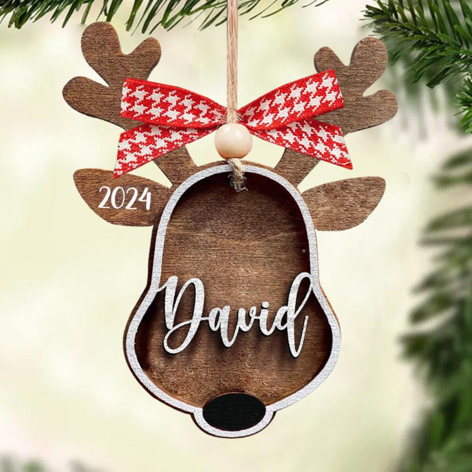 Personalized Stocking Tags Reindeer 2025, christmas ornament, Custom Stocking Tag CF03