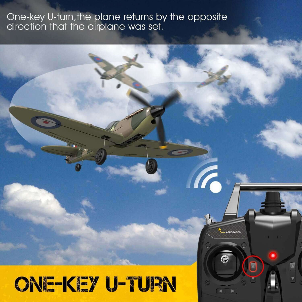Spitfire RC Airplane: 2.4G 4CH EPP Mini Warbird Plane RTF
