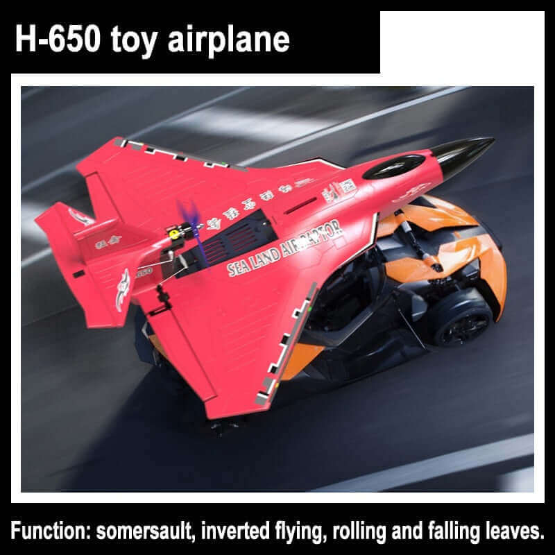 XiaXiu H650 Raptor Tri-Mode Fixed-Wing RC Plane - Land/Water/Air, 1000m Range