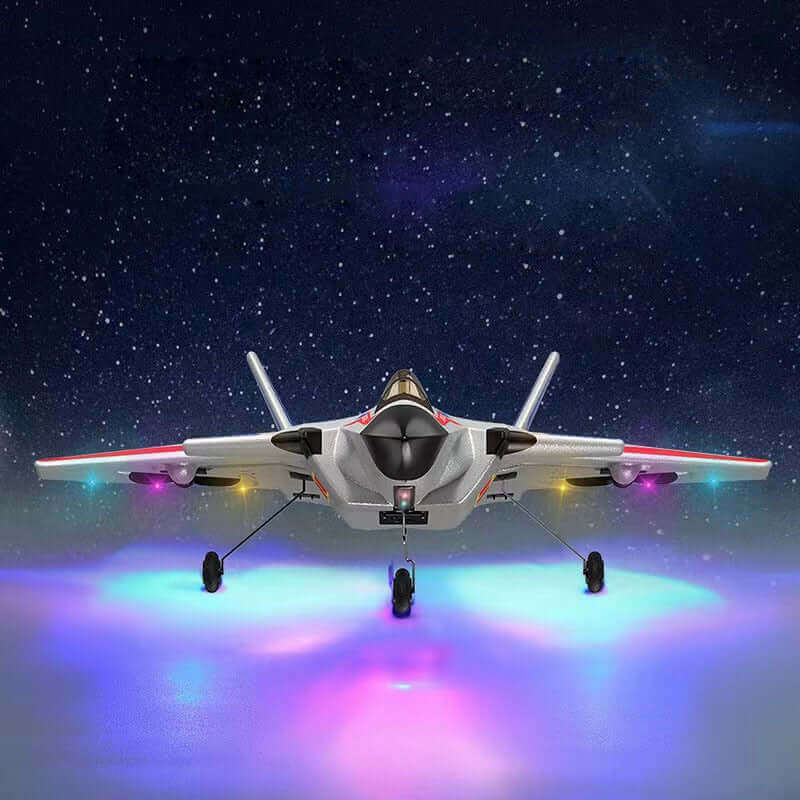ZY J20 RC Fighter Jet 2.4GHz LED, Auto-Balance, 300m Range, Durable EPP Foam