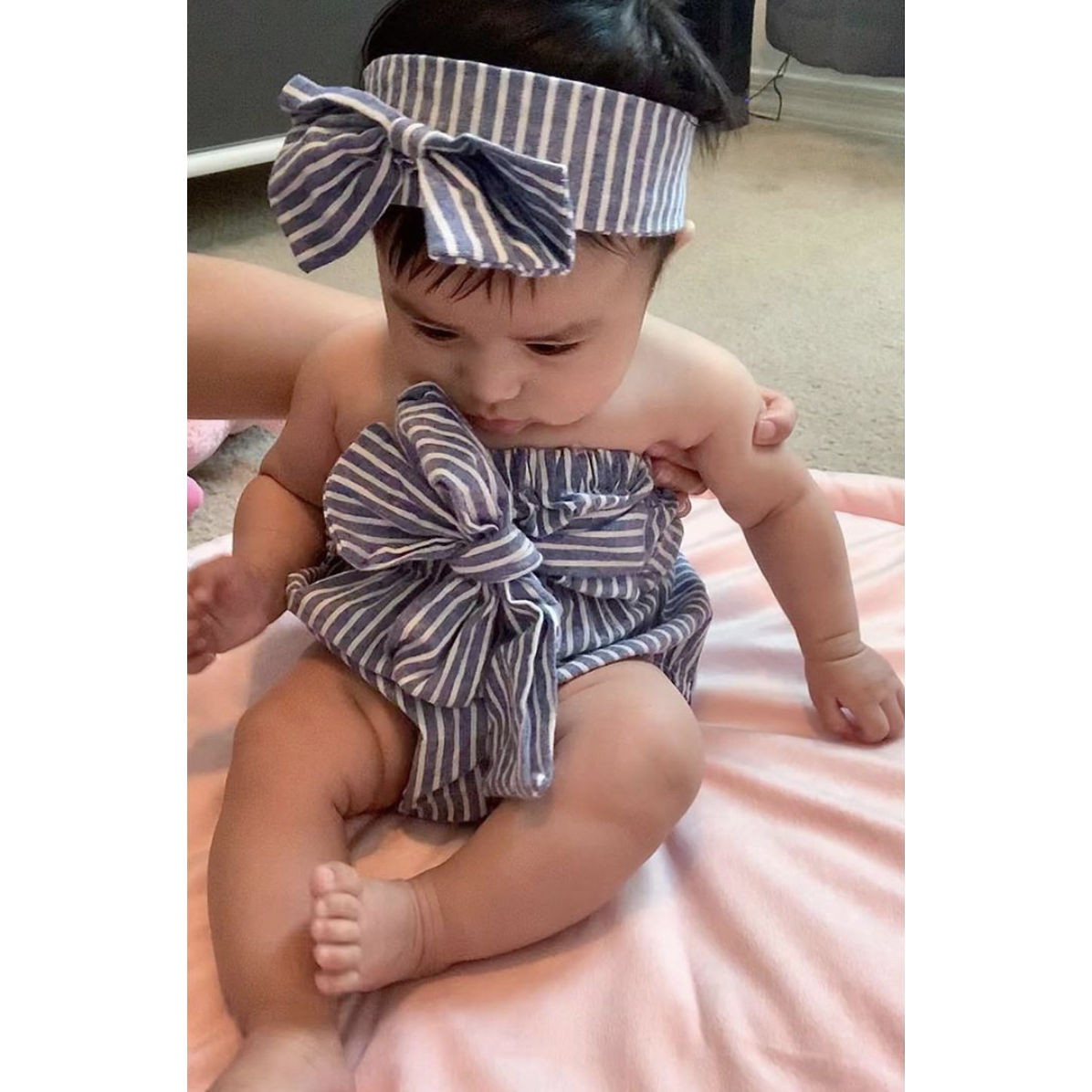 MARLY Bowtie Romper with Headband
