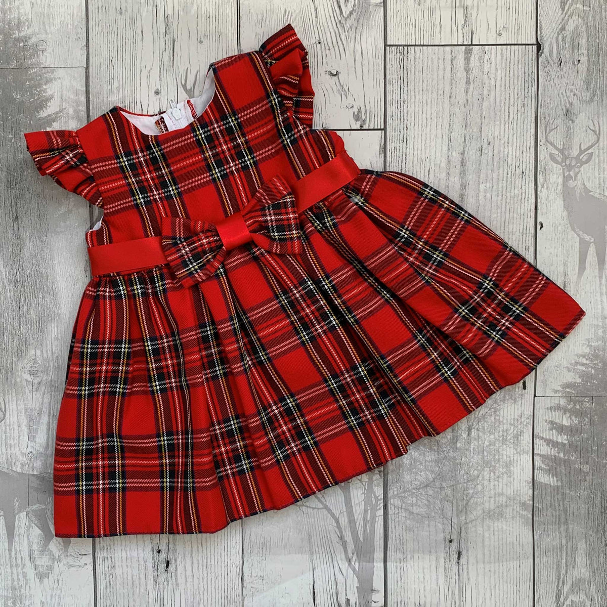 Baby Girls Red Tartan Dress