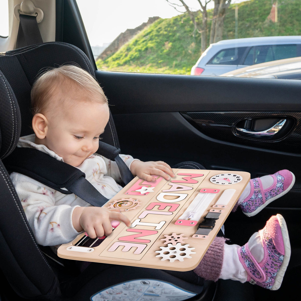 Personalized Busy Board Name Puzzle - Wooden Montessori Toys | Kindlytoys