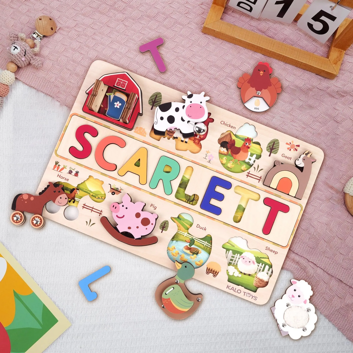 Personalized Wooden Busy Board Name Puzzle NP54