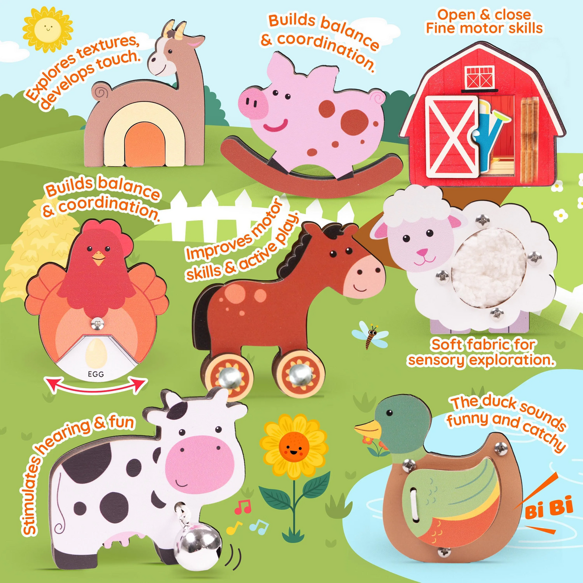 Personalized Wooden Busy Board Name Puzzle NP54