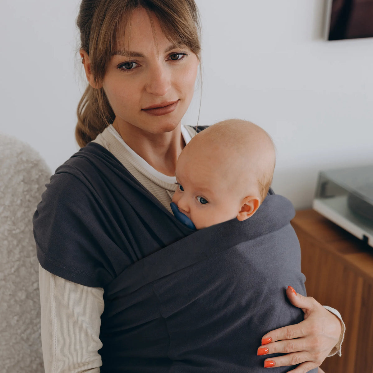 Neck support for baby carrier