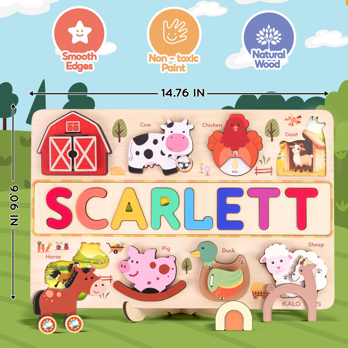 Personalized Wooden Busy Board Name Puzzle NP54