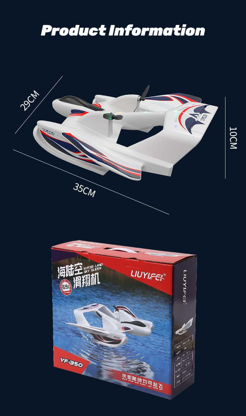 Kidstoylover Sea, Land, Air Glider with Gyro &amp; LED